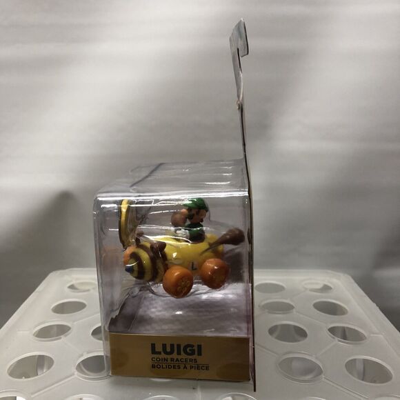 Nintendo Super Mario Bros. Mario Kart Luigi Pull-N-Go Coin Racers Toy Car - Picture 8 of 13